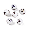 Christmas Opaque Glass Beads EGLA-R113-03G-1