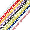 SUNNYCLUE 40 Strands 10 Colors Opaque Acrylic Cable Chains SACR-SC0001-15-1