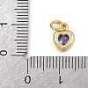 Brass with Cubic Zirconia Pendants KK-A269-67A-G-3