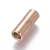 304 Stainless Steel Magnetic Clasps with Glue-in Ends STAS-G203-06RG-1