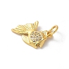 Brass Micro Pave Cubic Zirconia Pendants KK-P292-01G-2