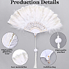 Plastic & Feather Fan Staves Design AJEW-WH20064-47B-5