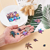24Pcs 4 Style Rainbow Color Alloy Pendants FIND-YS0001-04-NR-5