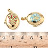Brass Enamel Locket Pendants KK-F923-03C-G-4