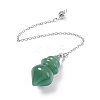 Natural Green Aventurine Pointed Dowsing Pendulums AJEW-B020-04P-03-2