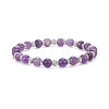 Round Natural Malaysia Jade Bead Stretch Bracelets BJEW-JB09128-4