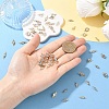 60Pcs 6 Styles Brass Clear Cubic Zirconia Connector Charms KK-YW0003-62-4