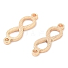 Brass Laser Cut Infinity Connector Charms KK-U028-10G-2