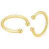 2Pcs 925 Sterling Silver Cuff Earrings EJEW-PH0001-39-1
