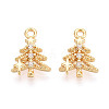 Brass Micro Pave Cubic Zirconia Charms LS-KK-N263-145A-G-1