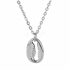 Stylish Stainless Steel Shell Shaped Pendant Necklaces for Women's Daily Wear EM8796-1-2