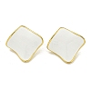 PVD Vacuum Plating 304 Stainless Steel & Enamel Stud Earrings for Women EJEW-G401-02G-01-2