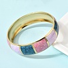 304 Stainless Steel Enamel Bangles for Women BJEW-D408-38G-5