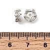 Brass Micro Pave Clear Cubic Zirconia Spacer Beads KK-Z156-08P-02-2