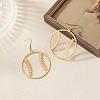 Brass & Iron Baseball Dangle Earrings for Women WG2115E-01-3