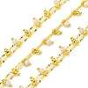 Handmade Faceted Natural White Jade Beaded Chains CHC-L050-01G-02-1