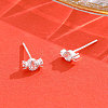 999 Sterling Silver Cubic Zirconia Candy Stud Earrings FS-WG7BAD4-01-1
