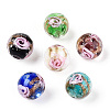 Luminous Handmade Gold Sand Lampwork Beads LAMP-T021-03K-1