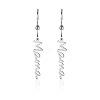 Simple Stainless Steel Mama Dangle Earrings for Mother's Day QW8429-4-1