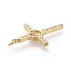 Brass Micro  Pave Cubic Zirconia Pendants ZIRC-L099-007G-2