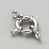925 Sterling Silver Spring Ring Clasps STER-WH0062-001P-02-2