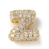 Brass Micro Pave Cubic Zirconia Beads KK-P290-61G-Z-1