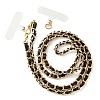 Alloy Chain with PU Leather Bag Straps HJEW-JM01446-1