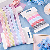 25 Yards 5 Colors Polycotton(Polyester Cotton) Ribbon OCOR-TAC0030-02B-5