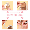   2 Pairs 2 Colors Women's Detachable ABS Plastic Imitation Pearl Beaded Shoe Laces for High Heels FIND-PH0007-46-4