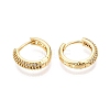 Ring Brass Hoop Earrings EJEW-N054-58G-2