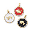 Brass Micro Pave Cubic Zirconia Pendants KK-G363-39G-1