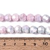 Anti-Tarnish Electroplate Glass Beads Strands EGLA-ZX010-8mm-06-6