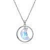 Trendy 925 Sterling Silver Pendant Necklace NJEW-BB30718-7