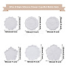 Boutigem 6Pcs 6 Style Silicone Flower Cup Mat Molds Sets DIY-BG0001-21-9