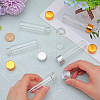 SUNNYCLUE 24Pcs 2 Colors Clear Glass Bottles Bead Containers CON-SC0001-13C-02-3