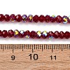 Electroplate Transparent Glass Beads Strands EGLA-A046-01A-09-4