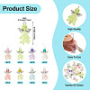 32Pcs 8 Colors Acrylic & Glass Pendants PALLOY-TAC0175-4