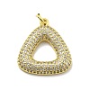 Rack Plating Brass Micro Pave Cubic Zirconia Pendants KK-D359-35G-1