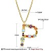 Brass Micro Pave Cubic Zirconia Pendant Necklaces NJEW-BB67040-P-2