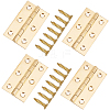 Gorgecraft 4 Sets Iron & Brass Cabinet Drawer Butt Hinges Connectors AJEW-GF0004-99-1