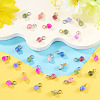 30Pcs 3 Styles Natural Colorful Tourmaline Dice Charms PALLOY-TA00370-6
