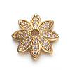 Brass Micro Pave Cubic Zirconia Bead Caps LS-ZIRC-E158-12G-1