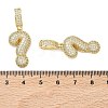 Brass Micro Pave Cubic Zirconia Pendants KK-P345-17G-02-3