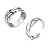 3Pcs Cross Adjustable Alloy Cuff Rings Sets FS-WG18371-04-4