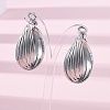 Brass Twist Hoop Earrings EJEW-R025-30P-3
