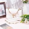 Heart Alloy Enamel & Resin Pearl Charm Zinc Alloy Cable Chain Purse Chains FIND-AB00070-4