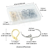 40Pcs 2 Colors 304 Stainless Steel Leverback Earring Findings STAS-FS0001-69-4