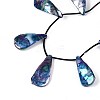 AB Color Plated Dyed Natural Freshwater Shell Beads Strands SHEL-T020-55C-3