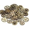 Metal Alloy Steampunk Gear Charms Connectors Cog Pendants TIBEP-X0021-01AB-FF-2