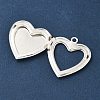 Heart Brass Locket Pendants KK-K414-12A-S-2